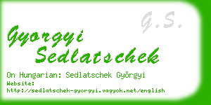 gyorgyi sedlatschek business card