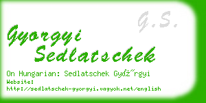 gyorgyi sedlatschek business card